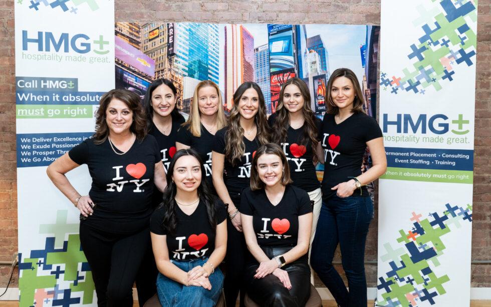 HMG+ New York team working at an event venue